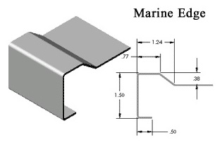 Stainless Steel Countertops Marine Edge Straight Edge Silver