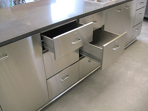 Silver Star Metal Fabricating Inc. - Stainless Steel Base Cabinet With Drawers