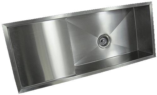 Silver Star Metal Fabricating Inc. - Zero Radius Sink with Drainboard